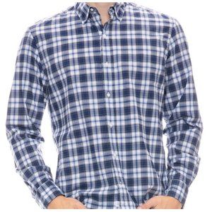 Frank & Eileen Luke Plaid Blue Button Down Shirt S